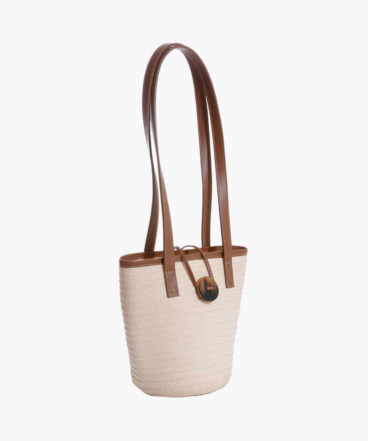 Marcial Mini in Raffia and Leather - miniatura 2