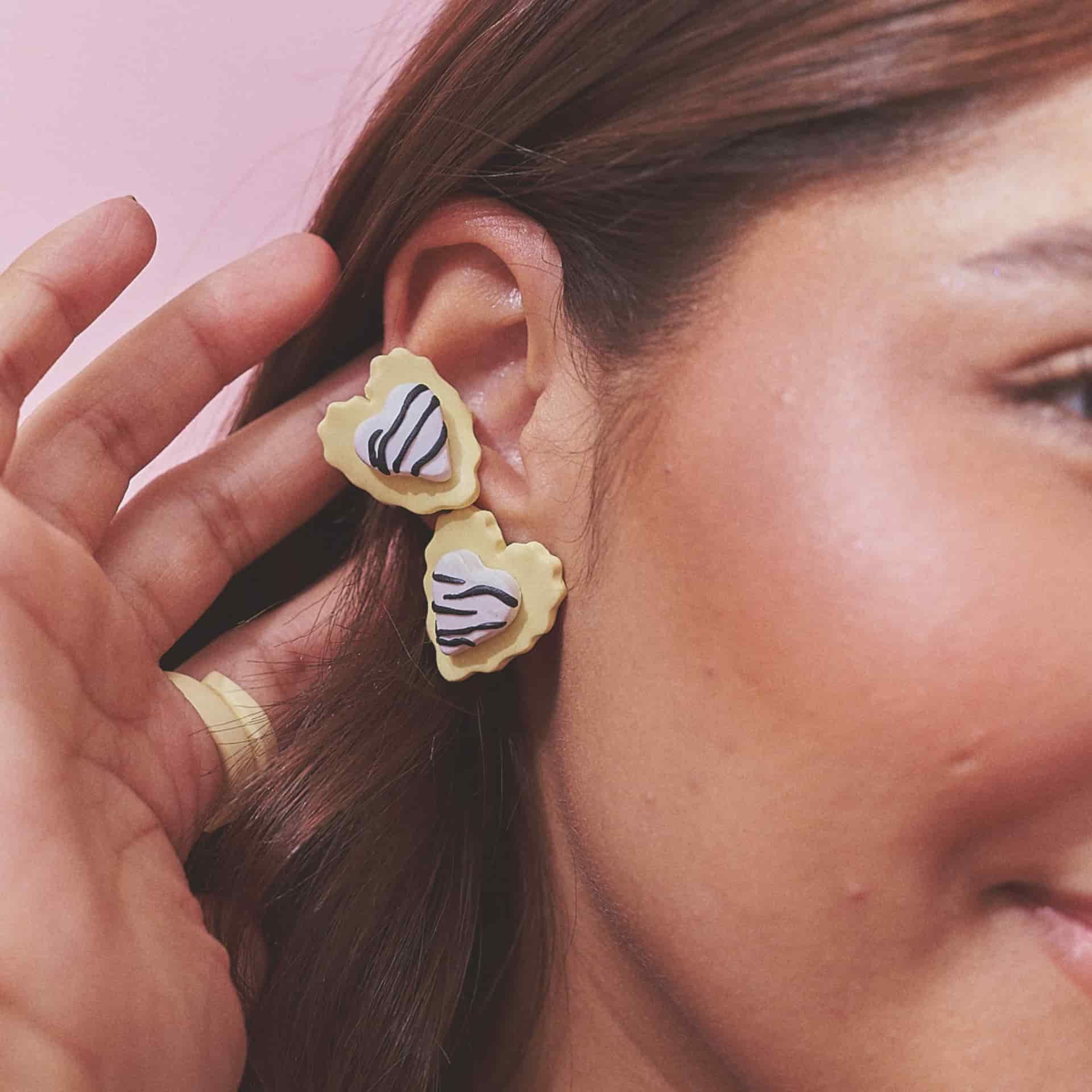 Earcuff Corazón Rayado Mix - miniatura 1