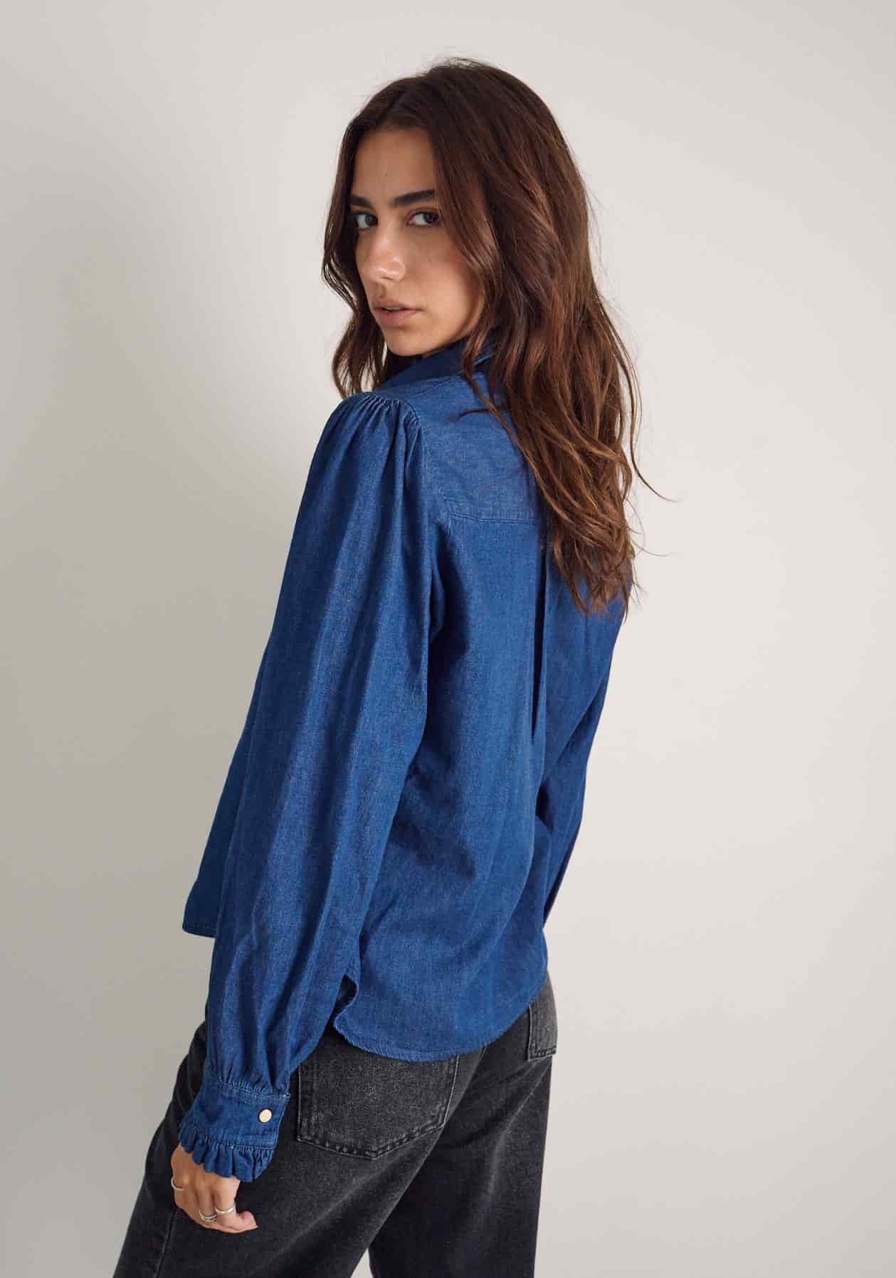 Camisa M Adria Indigo Azul Oscuro - miniatura 6