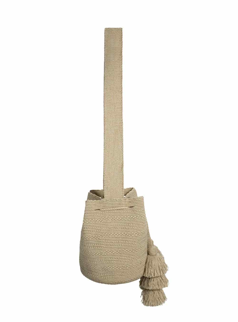 Mochila wayuu Basic Sand - miniatura 4