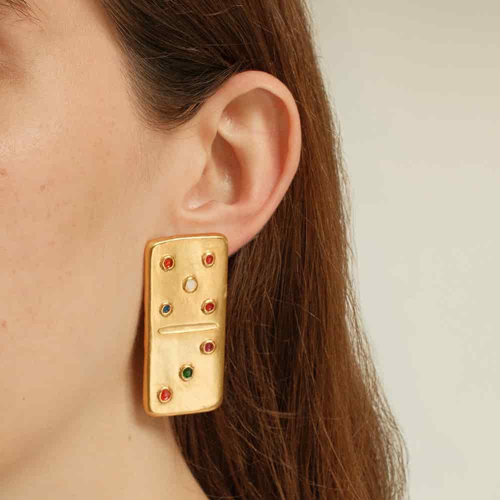 Aretes Dominó Medium - miniatura 2