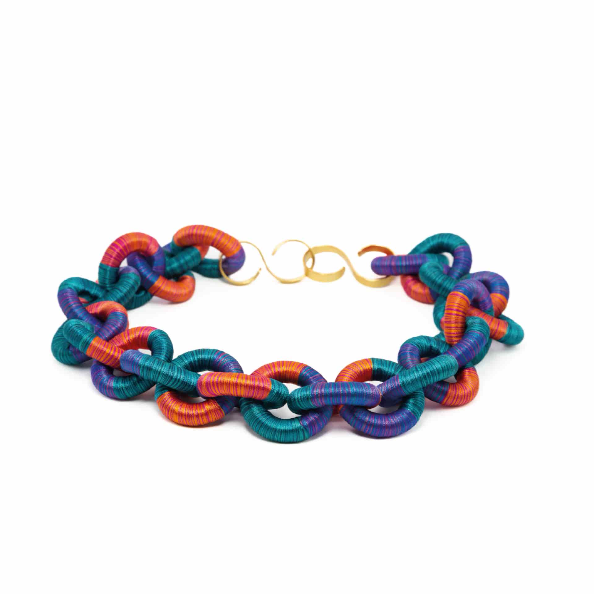 Intertwined Necklace with Silver Clasp - miniatura 1
