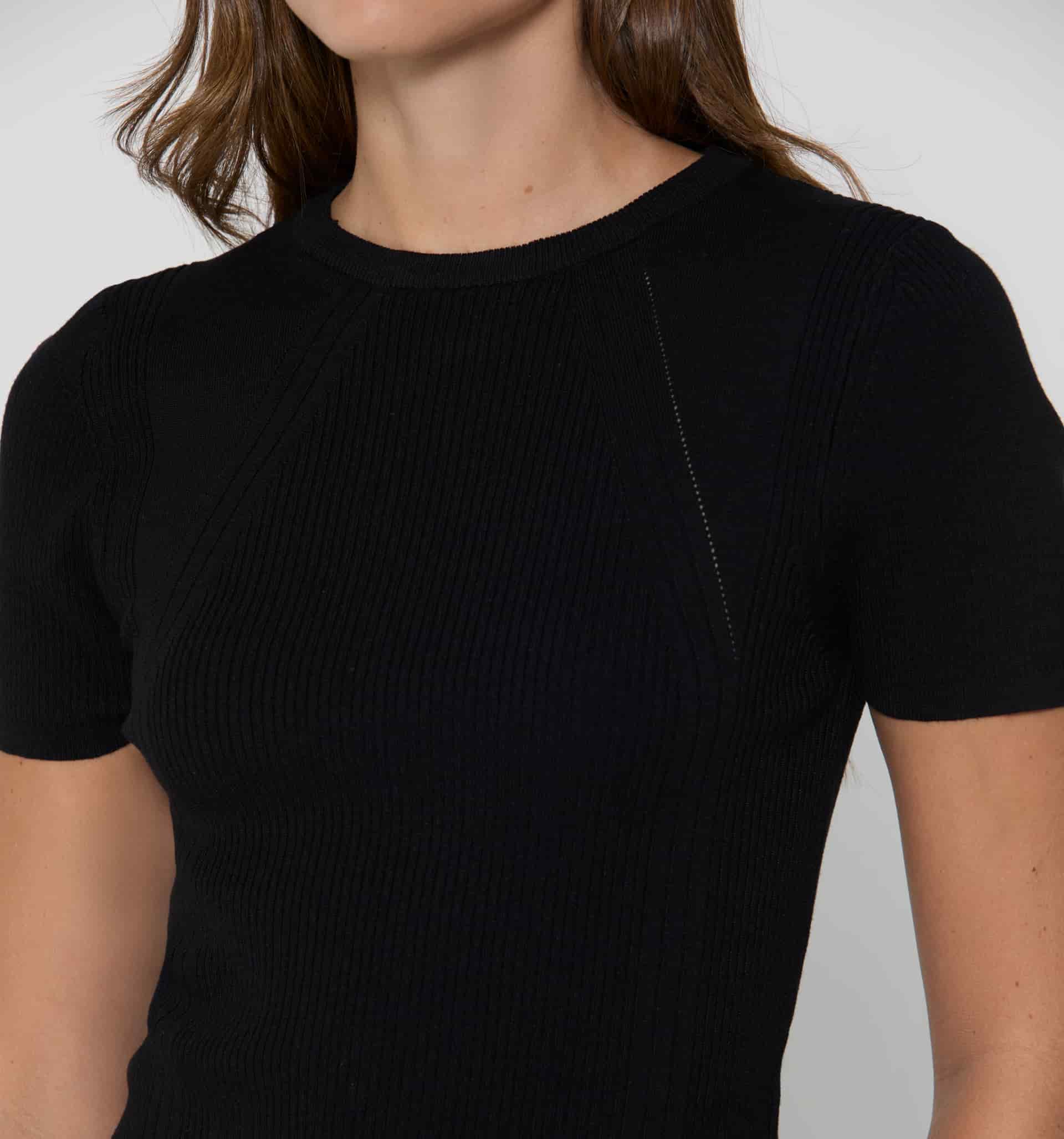 Blusa manga corta tejida - miniatura 2
