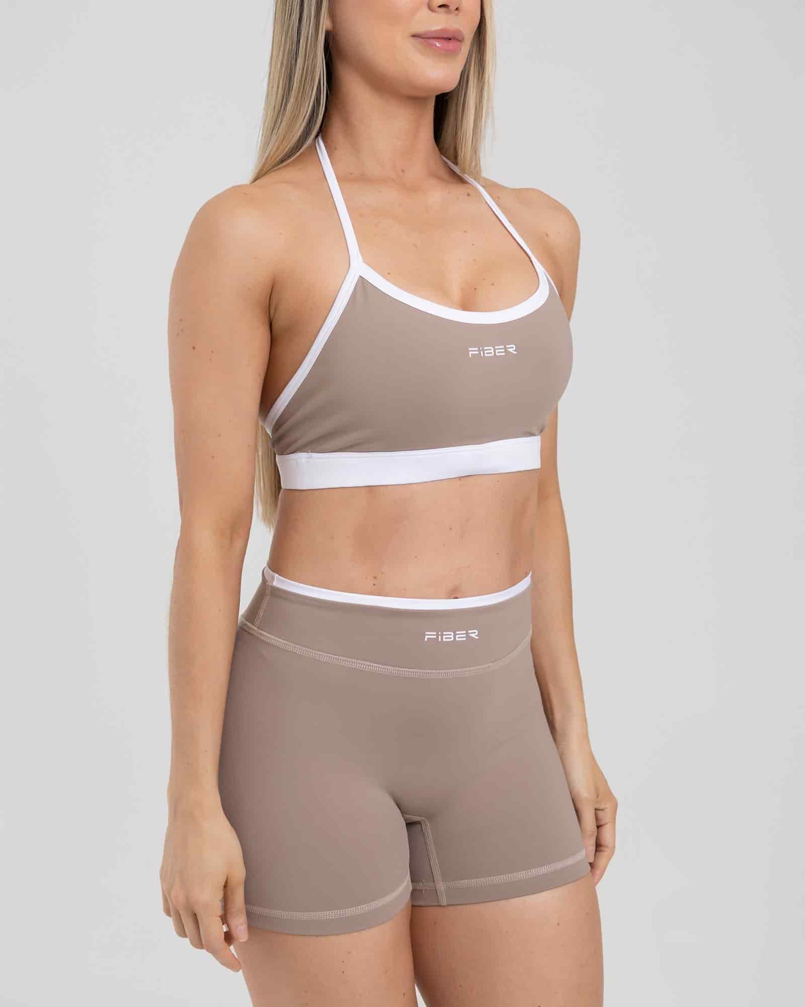 Top halter marron taupe new dawn FIBER - miniatura 2
