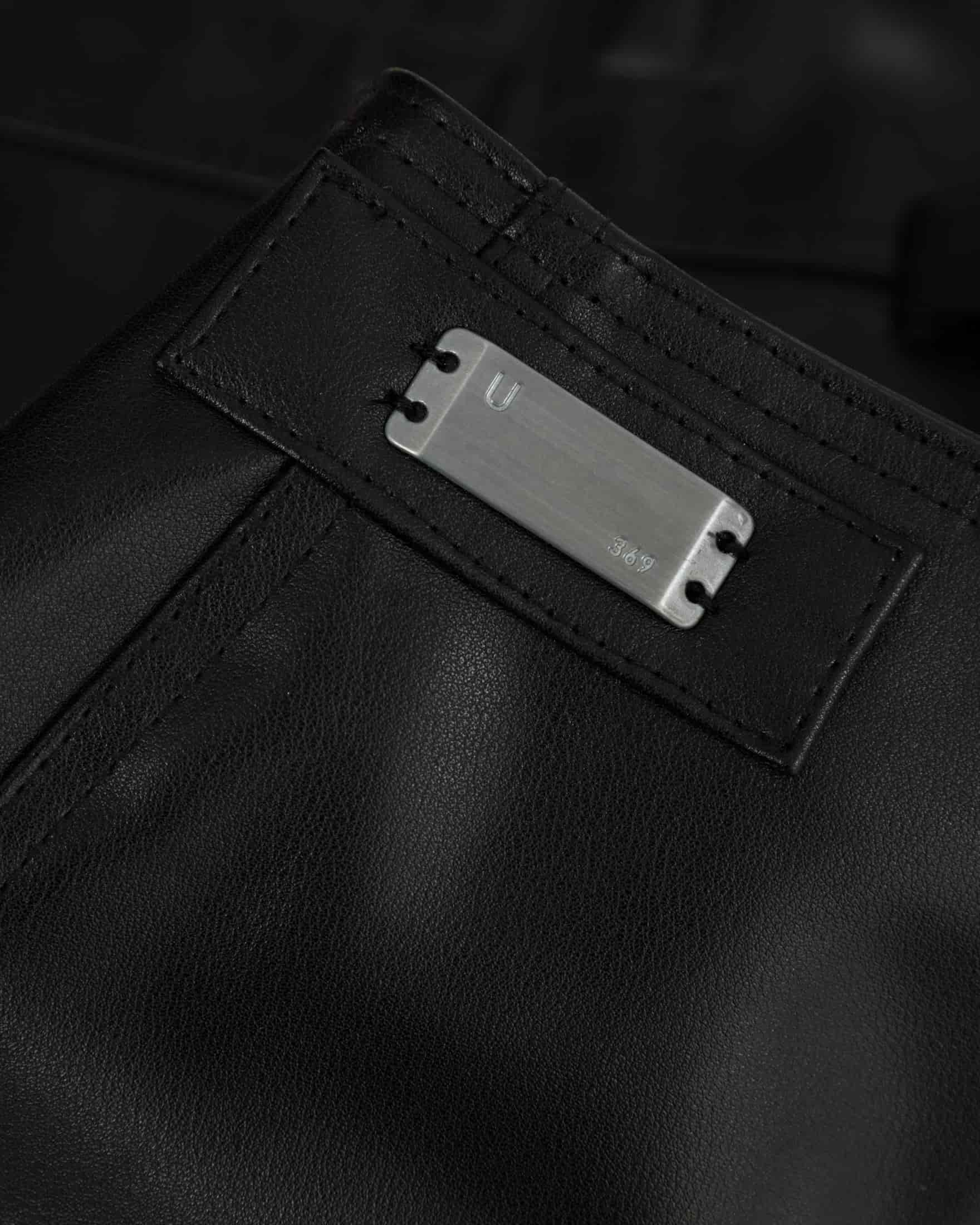 Basics Undergold Studio Pleather Mini Skirt Black - miniatura 6