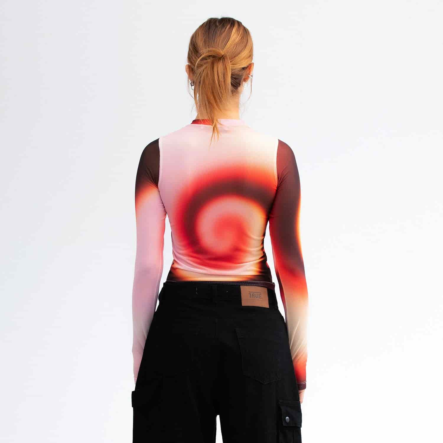 Gradient Mesh LS Tee - Pink - miniatura 3