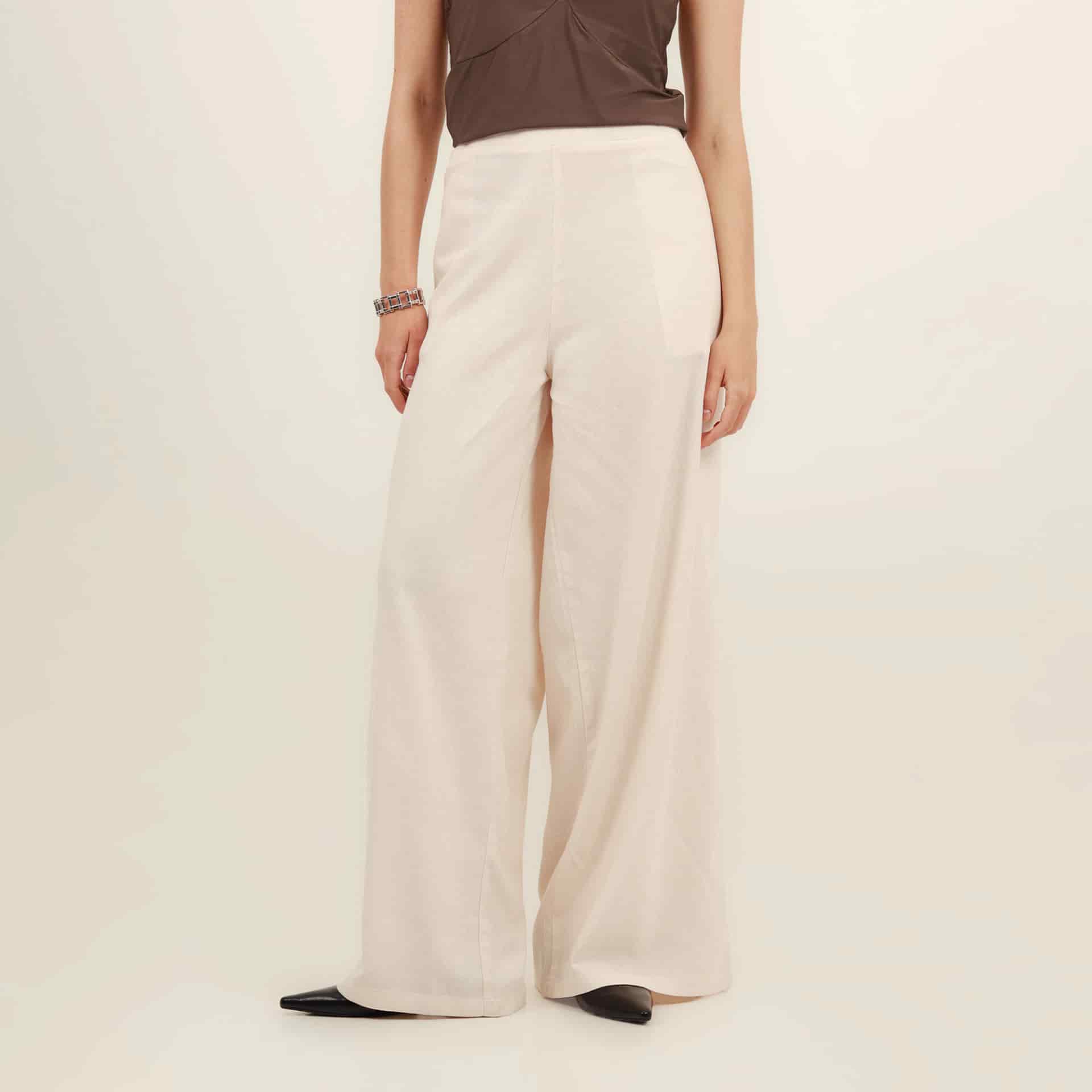 Pantalón palazzo bota ancha con elastico en cintura - miniatura 13