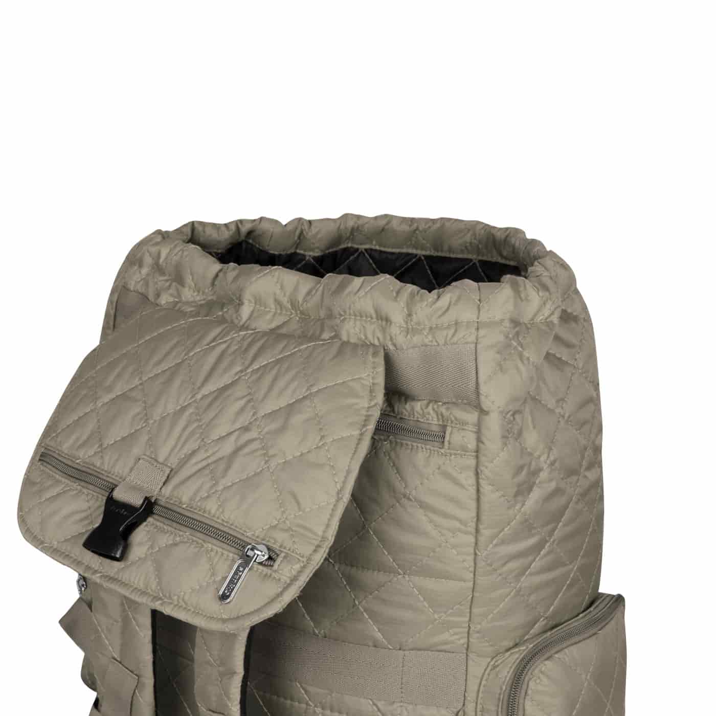 Morral Mochilero Pequeno Puffer Beige - miniatura 8