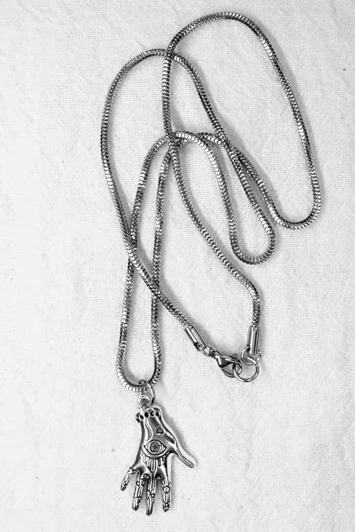 Collar tubular mano quiromancia - miniatura 3