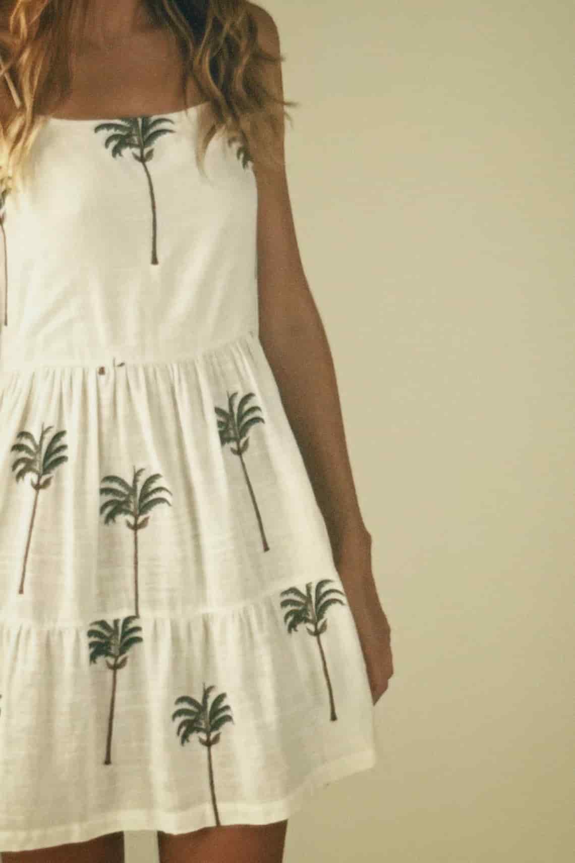 Ivory Summer Palms Utopia Dress - miniatura 1
