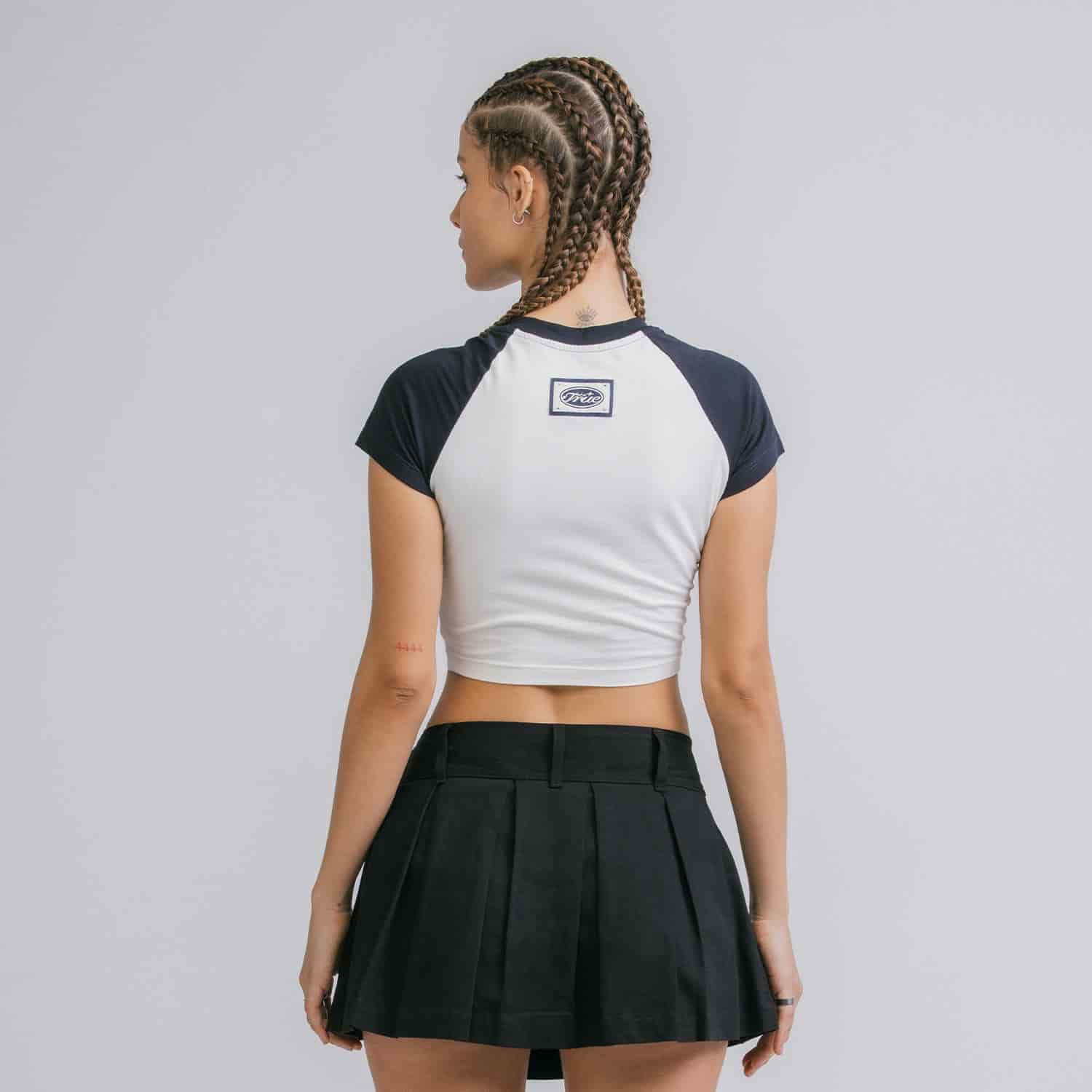 Pleated Mini Skirt - Black - miniatura 3