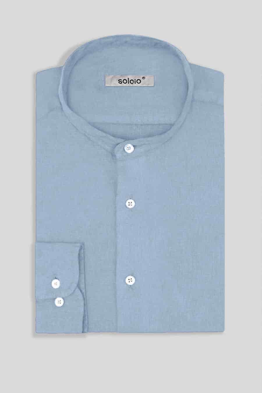 Men's linen shirt mao skyway - miniatura 3