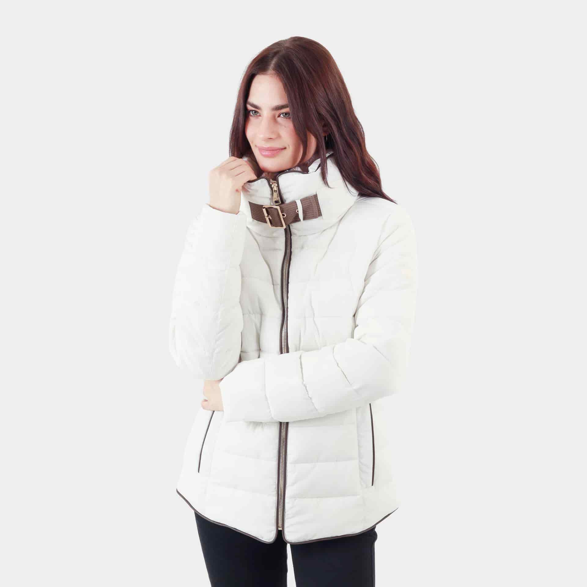 Chaqueta acolchada cuello alto con capucha interna - miniatura 18