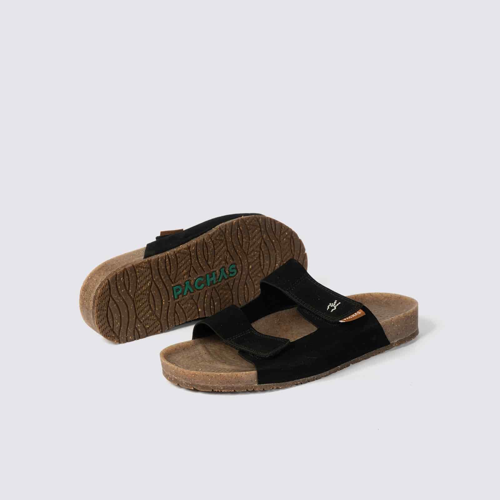 Sandalias dos correas Negras - miniatura 2