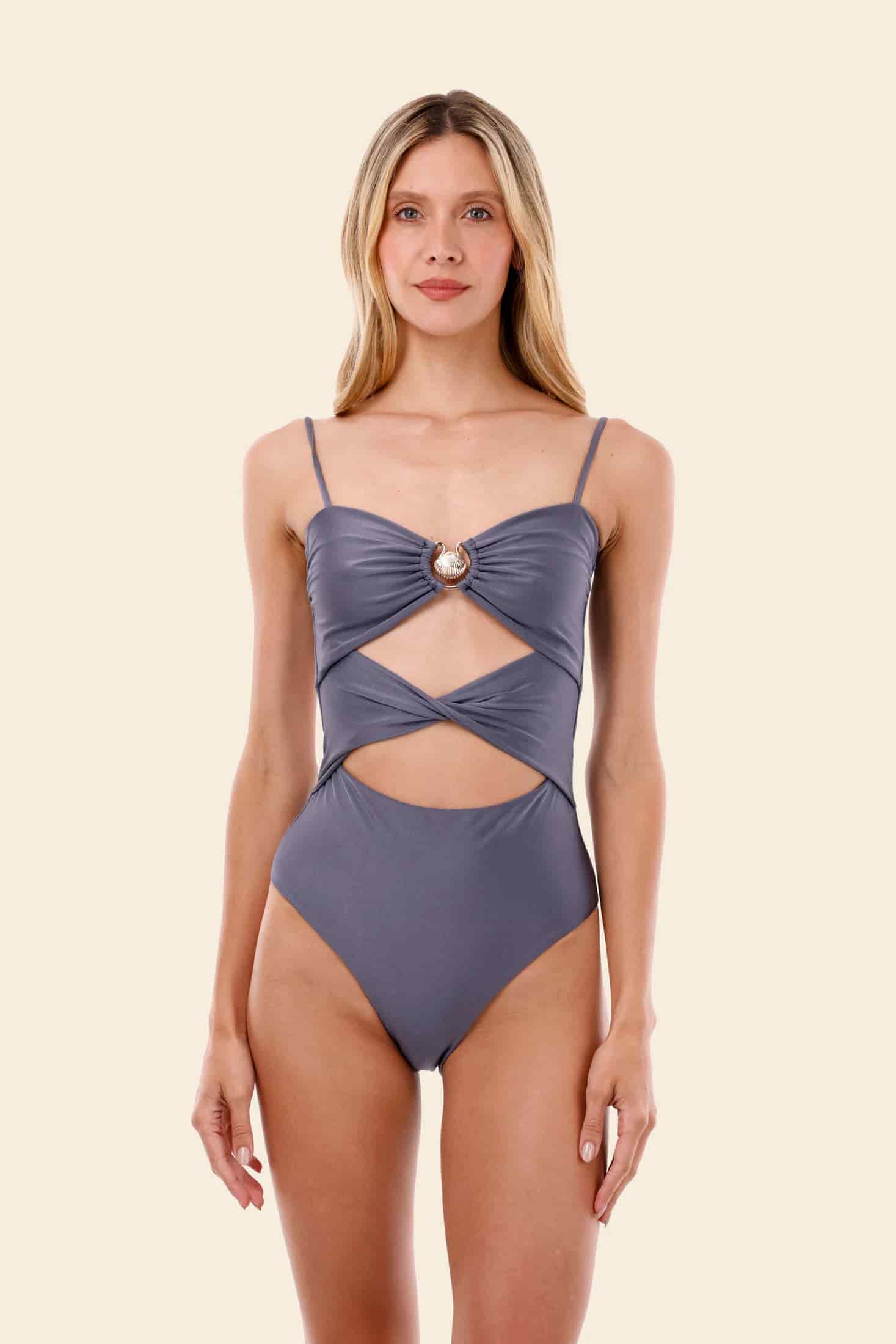 Gray Blue Wavelet One Piece - miniatura 1