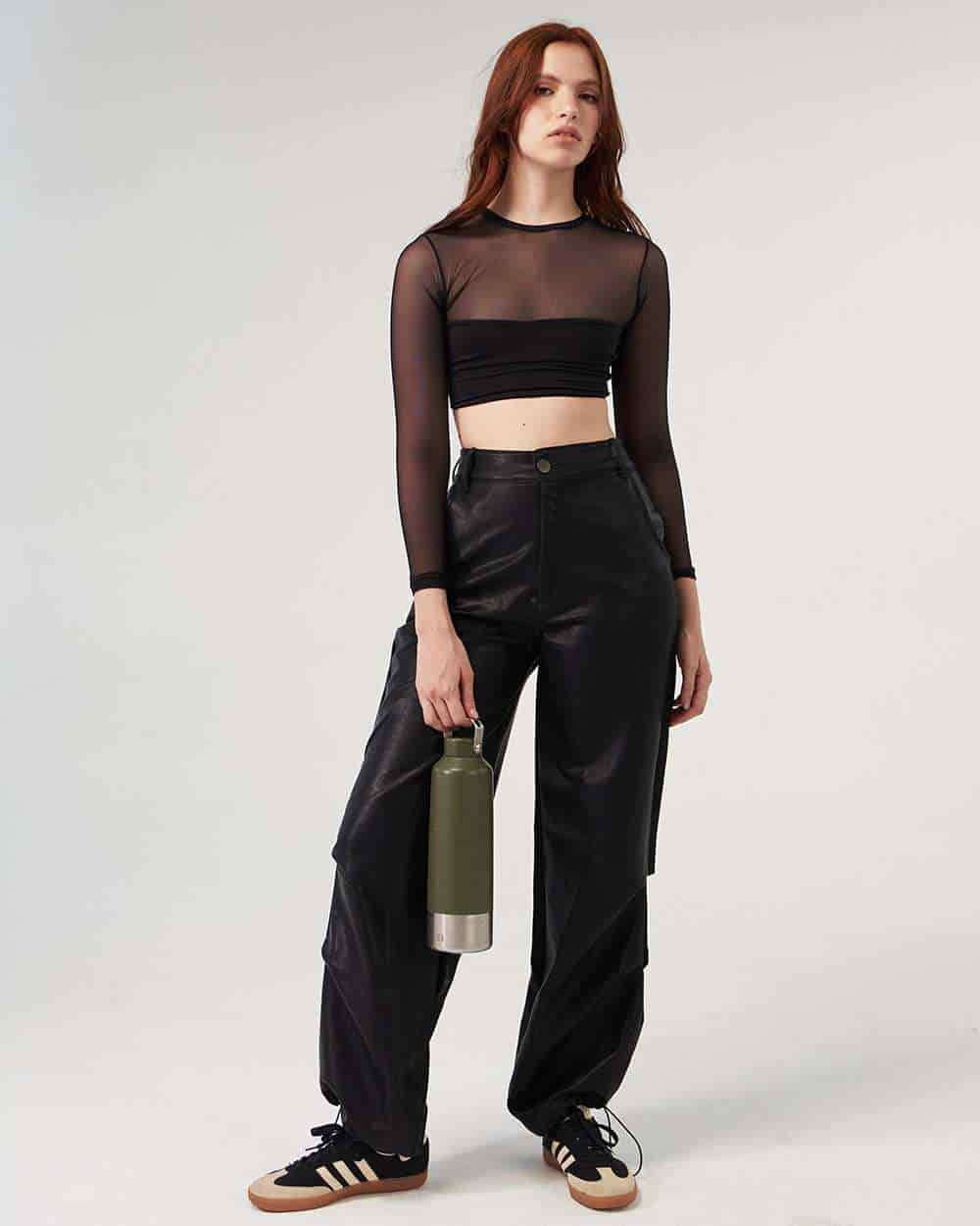 BLACK MESH TOP - miniatura 3