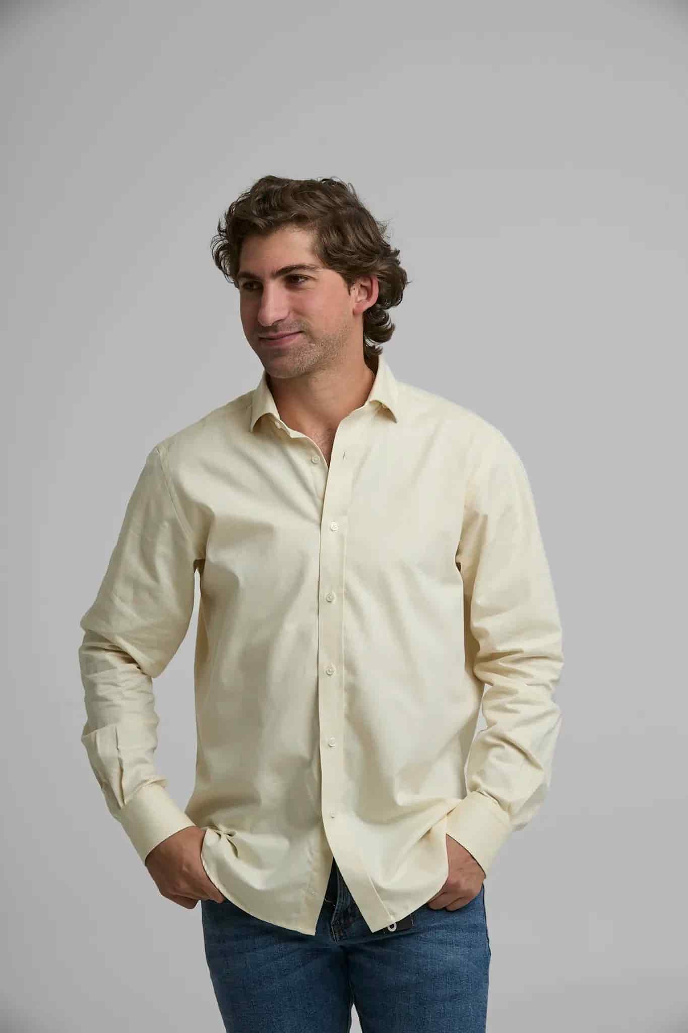 Camisa Hombre Oxford Amarilla - miniatura 8