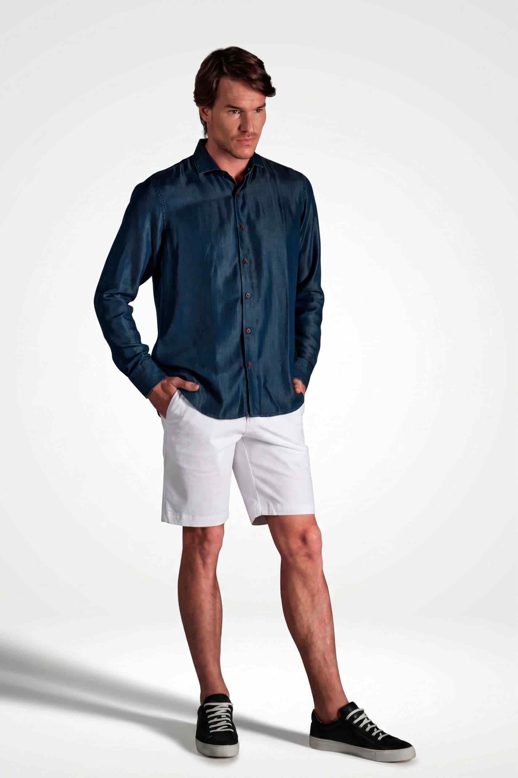 Bermuda Chino Slim Dril Blanco - miniatura 1