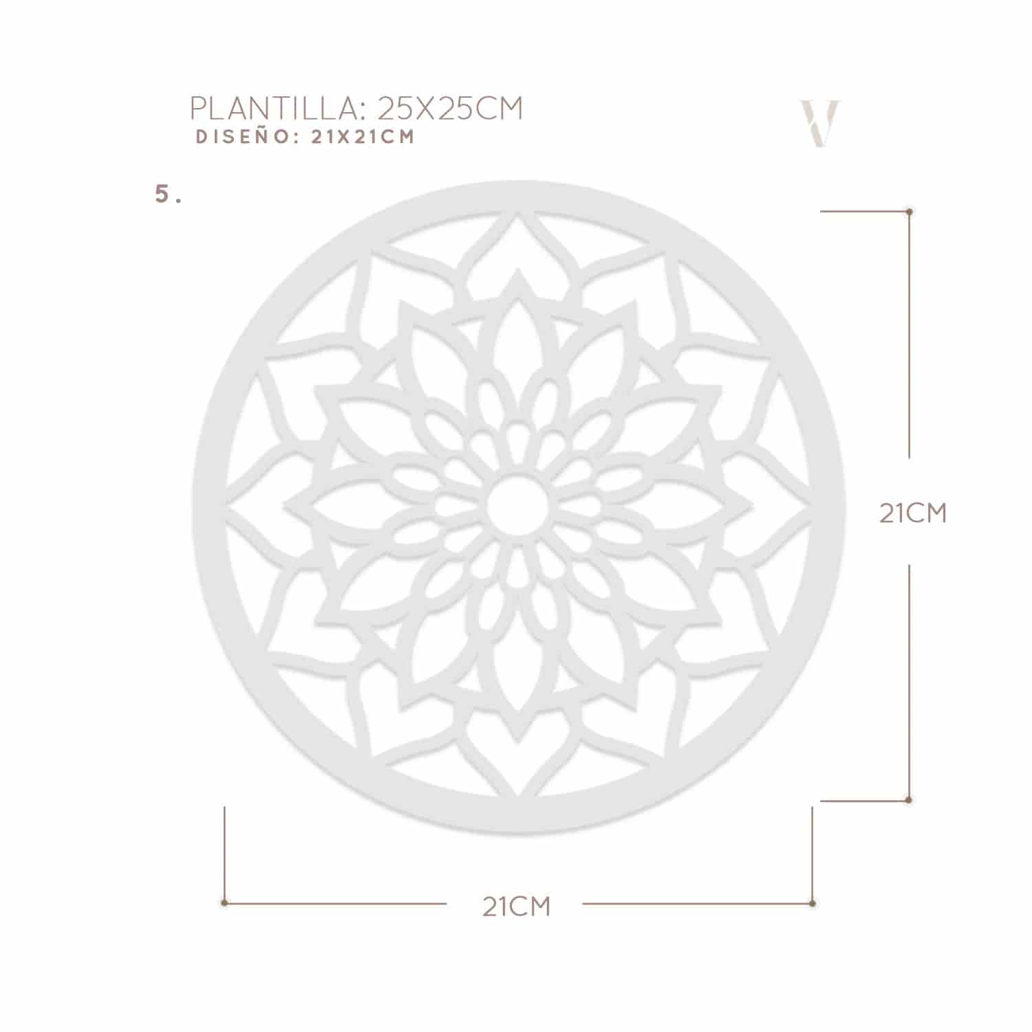 Plantillas para pintar, Vamarú Stencils, Colección Armonía 25cm y 48cm, 5und - miniatura 7