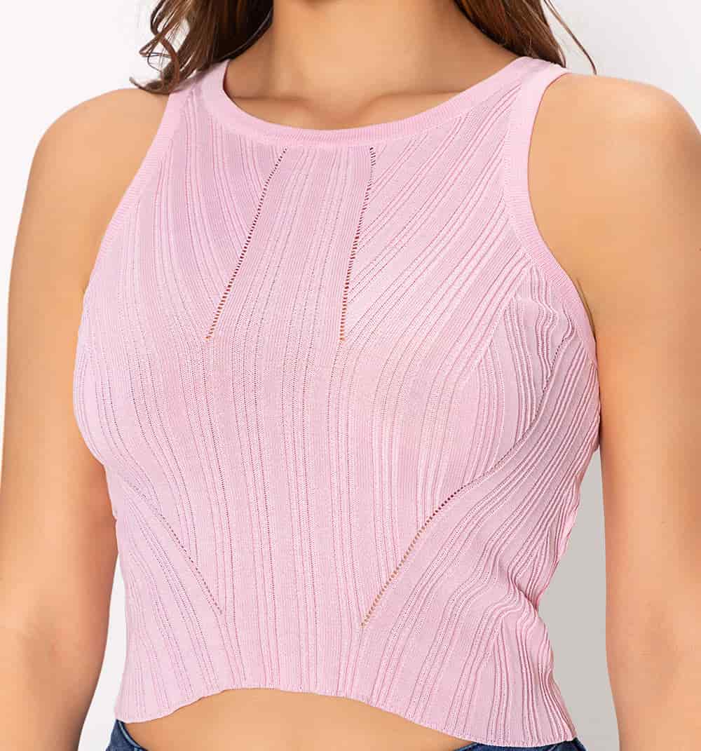 Blusa tejida manga sisa corta - miniatura 4