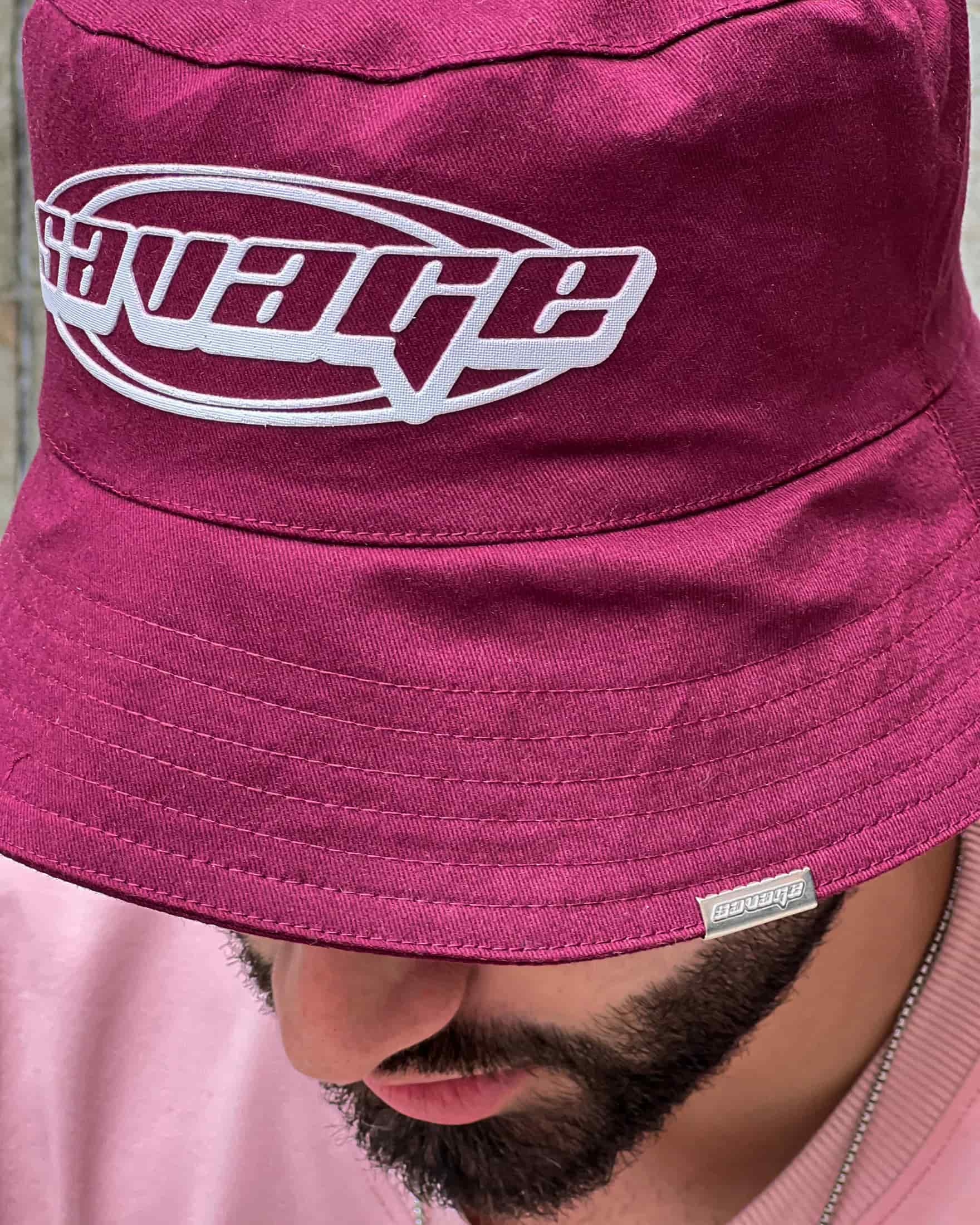 Bucket hat vinotinto /svg blanco 14262 - miniatura 3