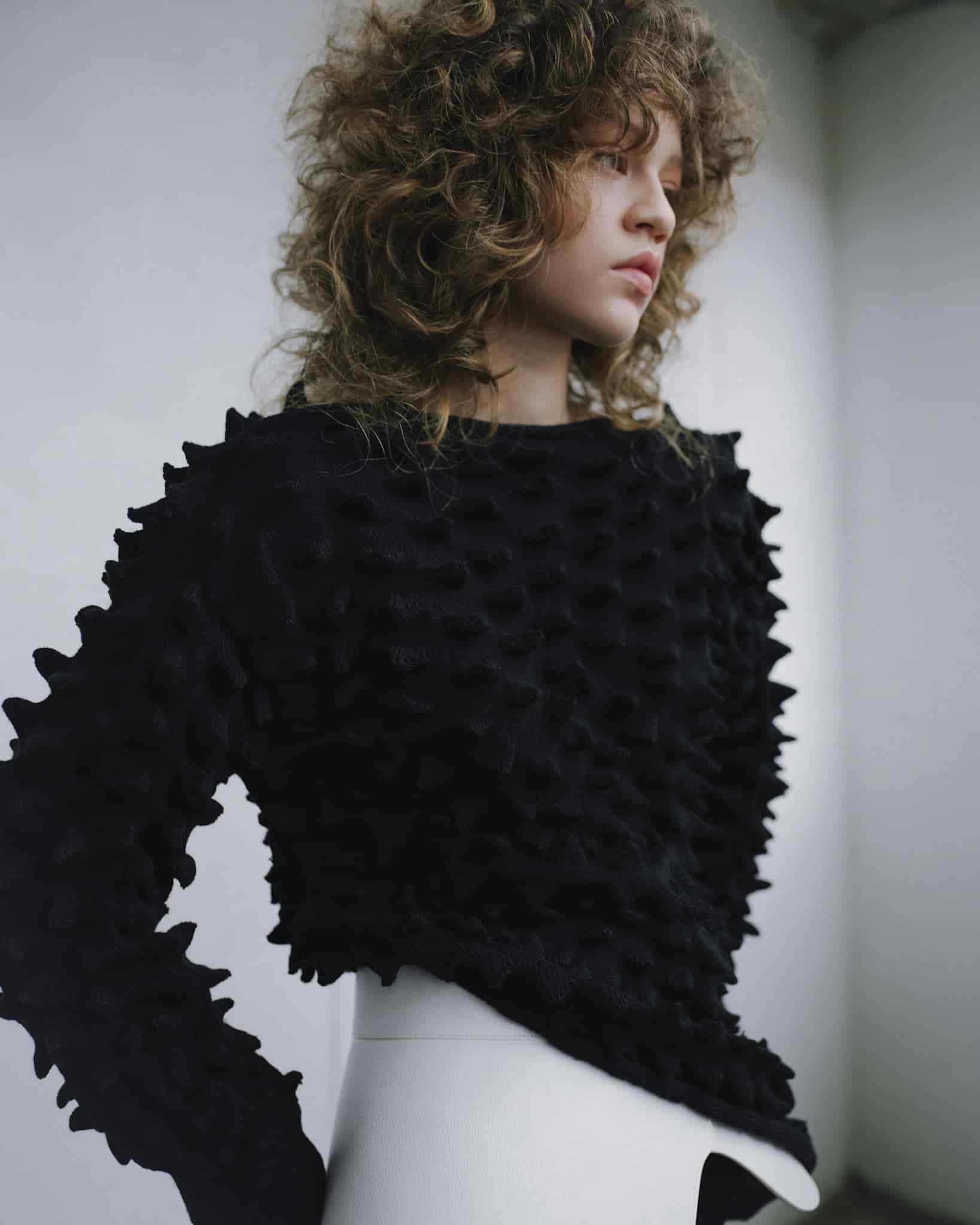 KNITTED SPIKES DRESS-SWEATER - miniatura 7