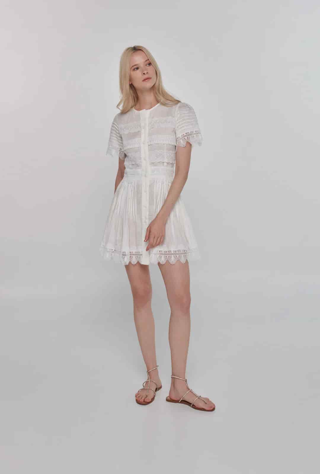 VIOLETTA DRESS WHITE - miniatura 3