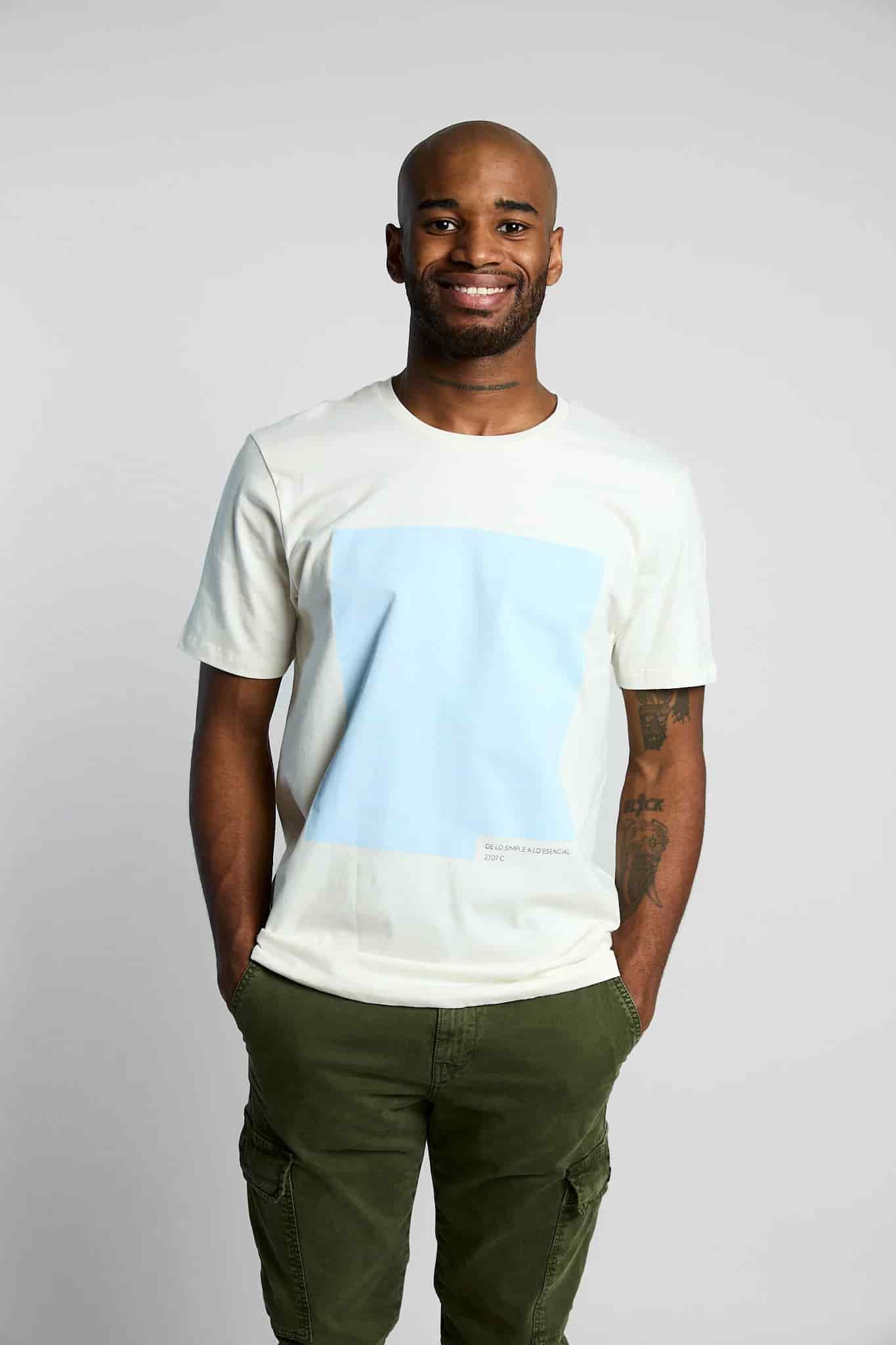 Camiseta cuadro azul claro - miniatura 2
