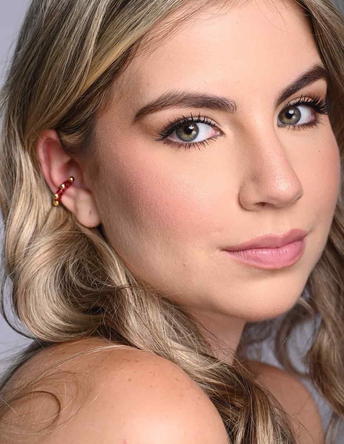 Ear Cuff Luna Lunera Vino Tinto - miniatura 1