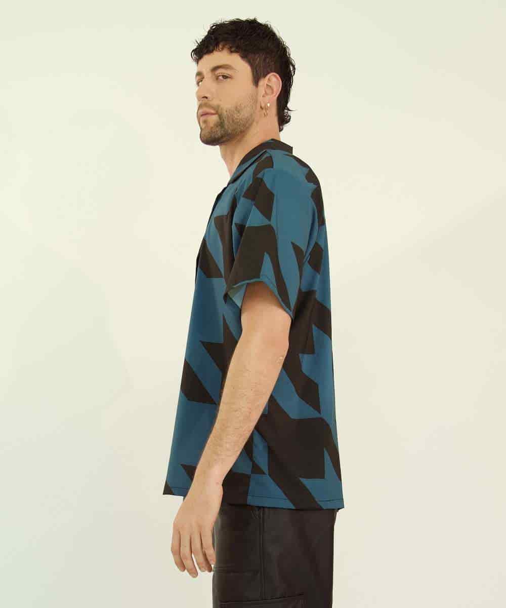 Camp Shirt in Midnight Houndstooth - miniatura 2