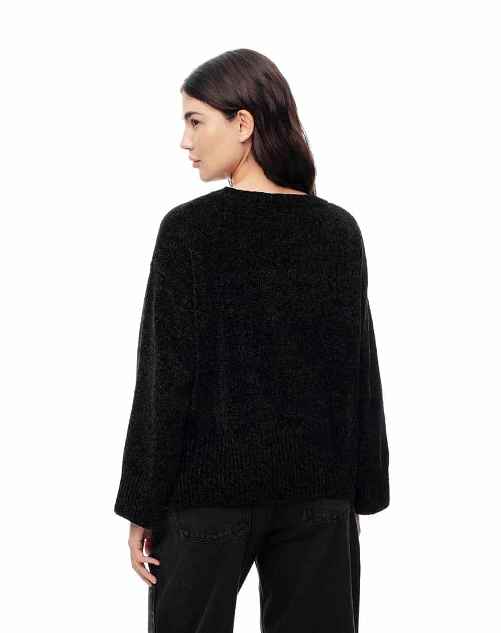Suéter oversize negro mujer - miniatura 2