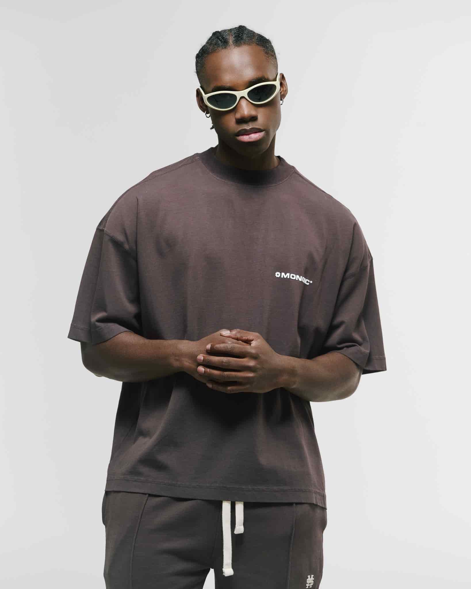 Camiseta Boxy Fit Básica V4 - Café Chocolate - miniatura 2