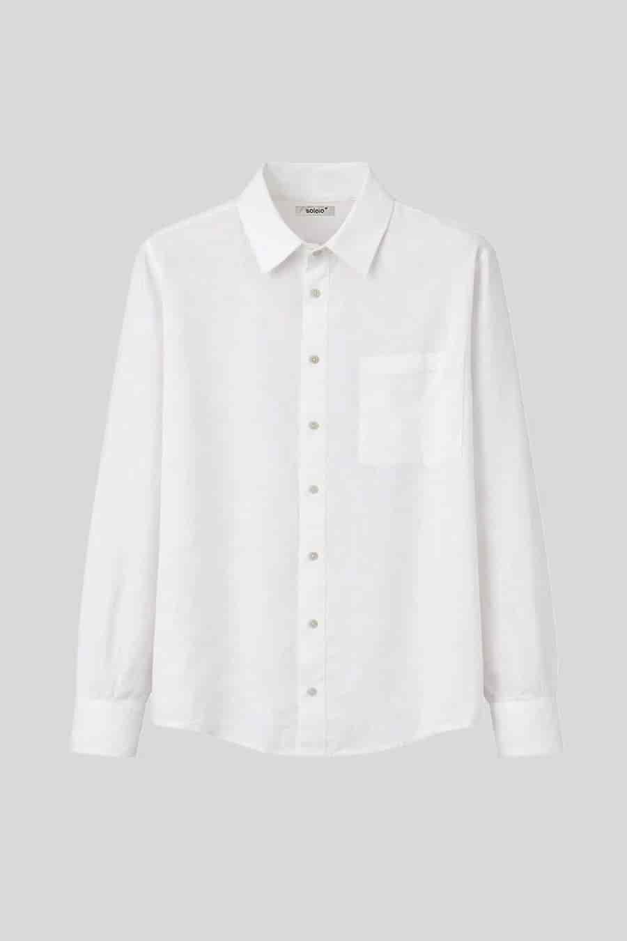 Women's shirt linen assisi white - miniatura 3
