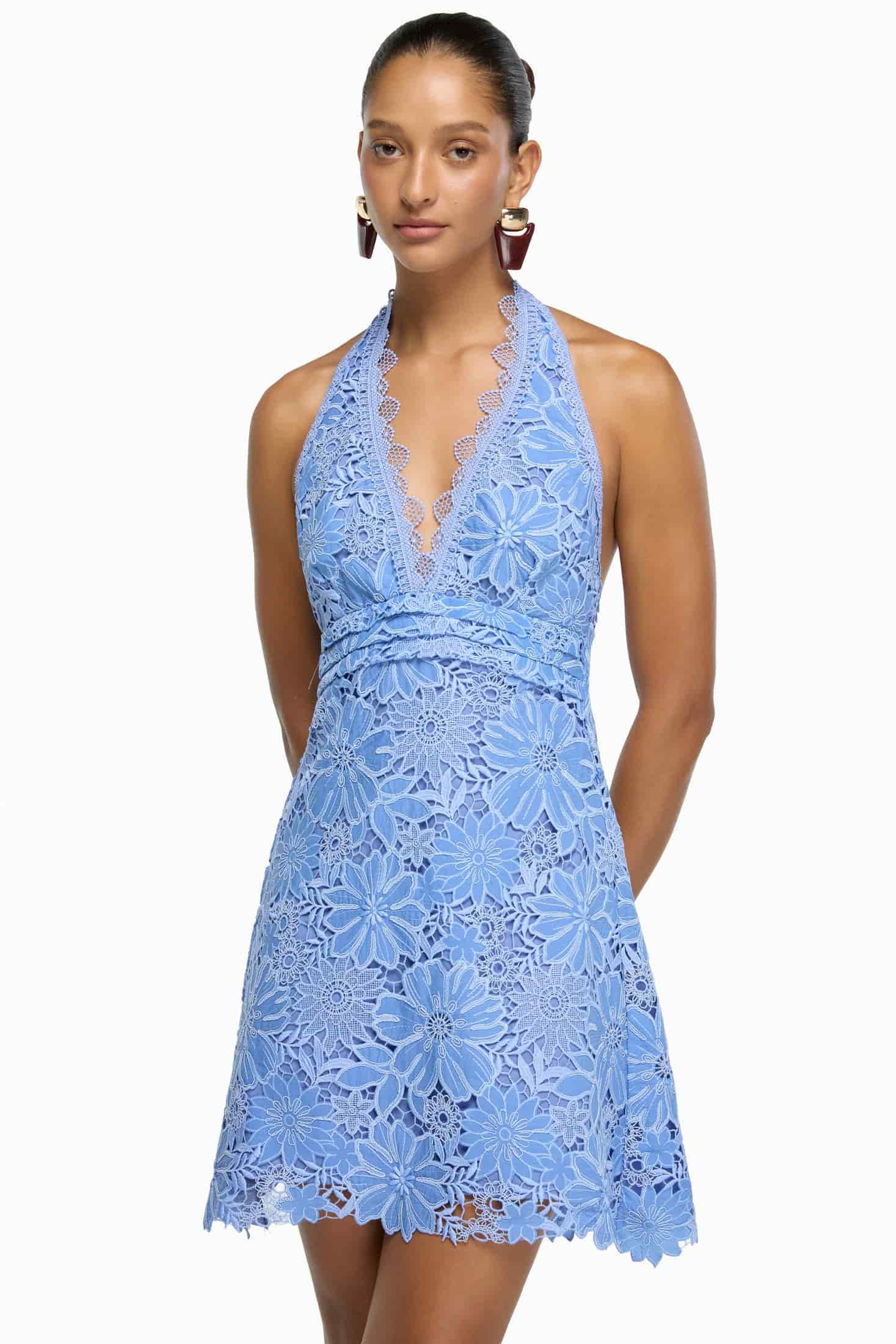 THEA MINI DRESS BLUE - miniatura 1