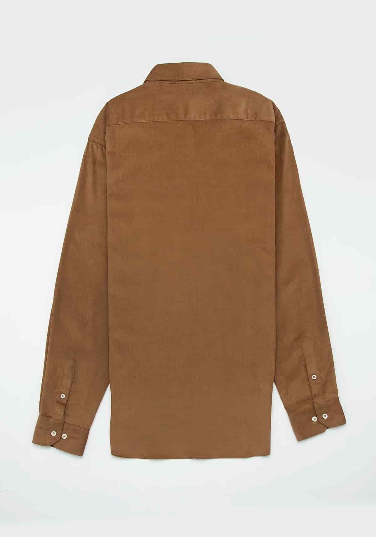 Camisa Micropana Botón Contraste Algodón Caramelo - miniatura 4