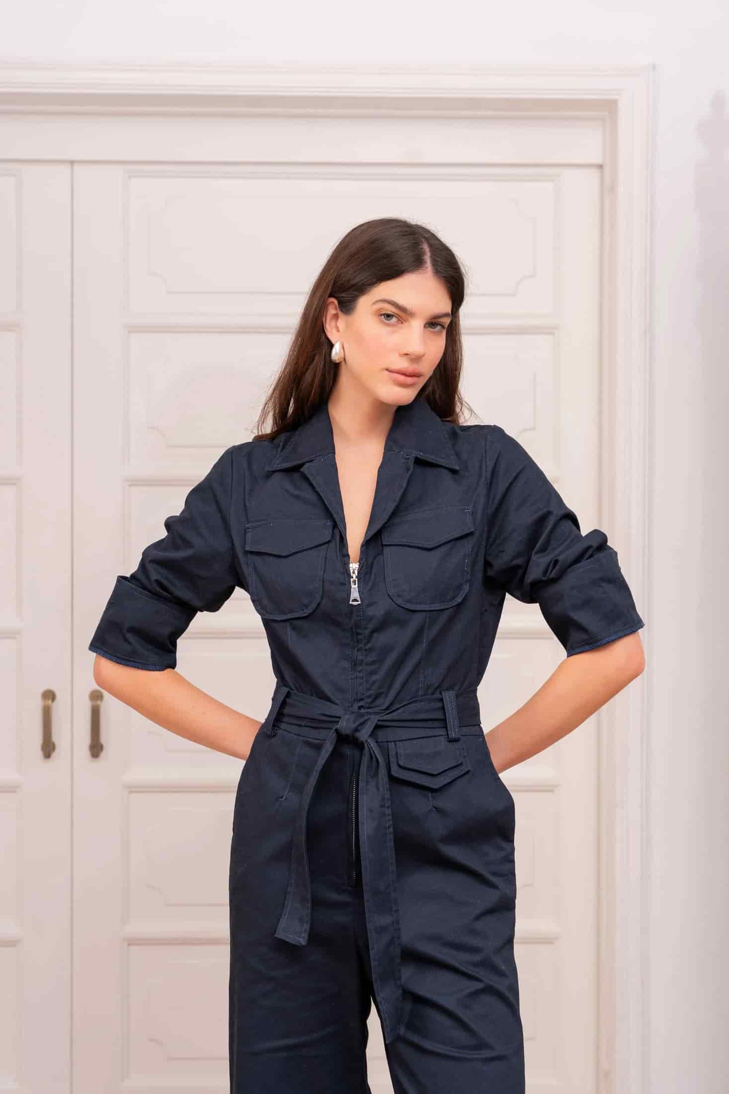 Jumpsuit Mujer Azul Oscuro - miniatura 4