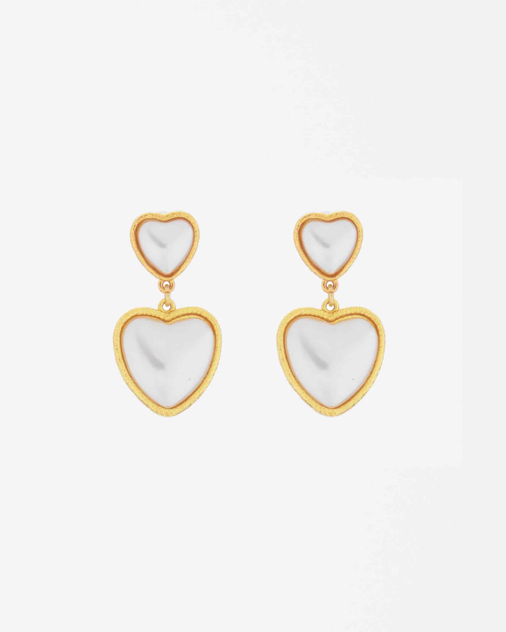 Aretes Corazón Perla - miniatura 2
