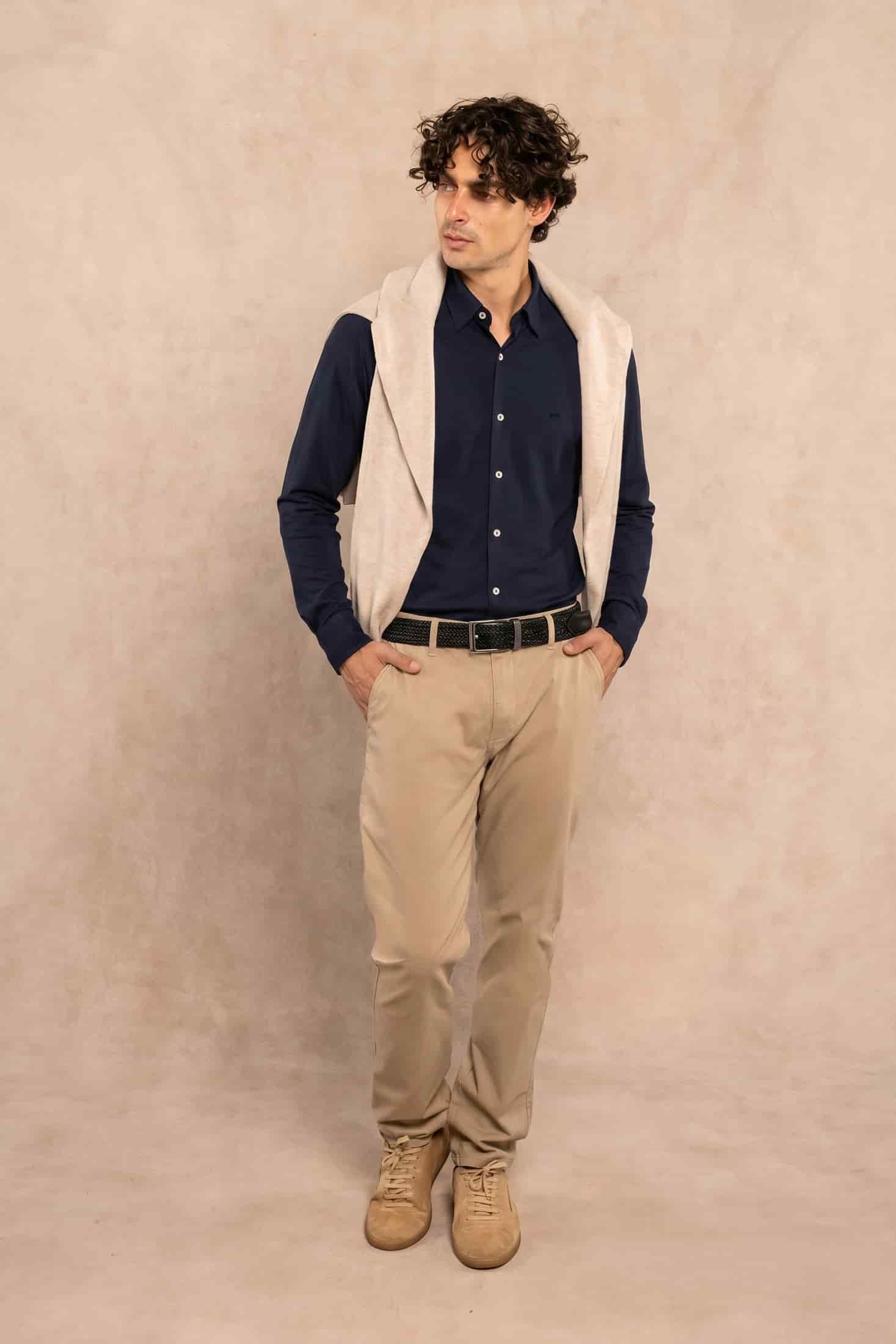 Camisa Performance Oxford Azul Oscuro - miniatura 2