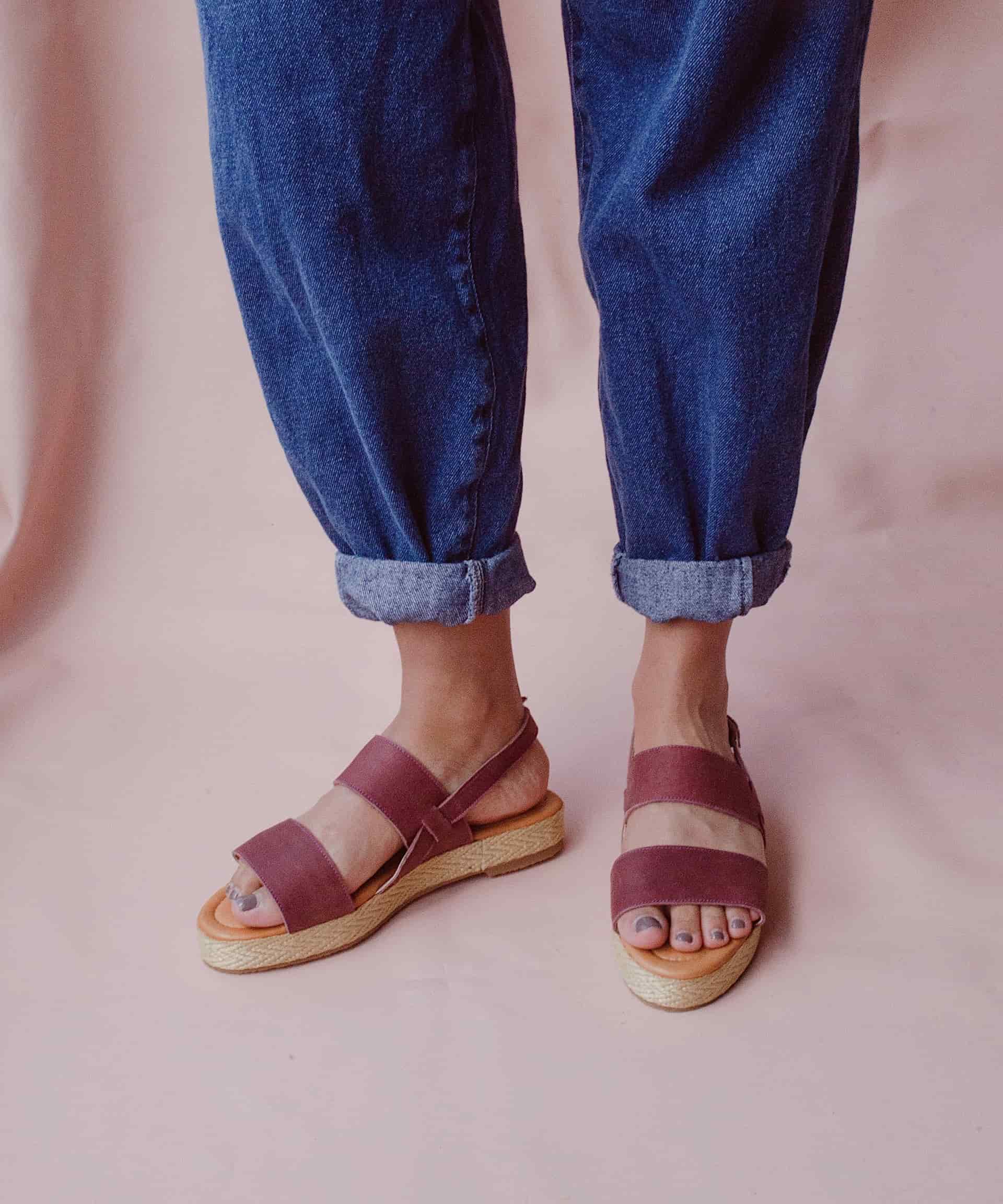 Basic espadrille sandals - vinotinto - miniatura 1