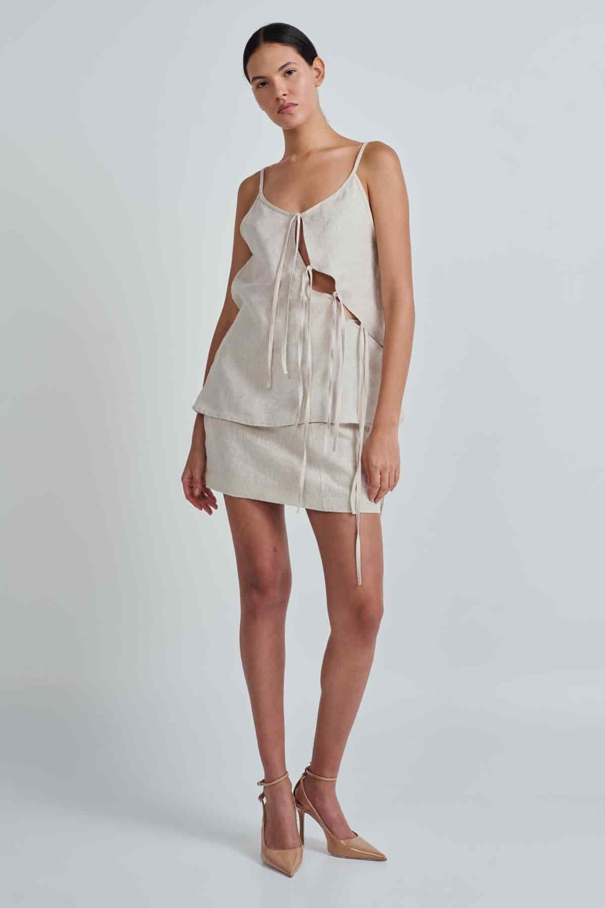 VOULA SKIRT NATURAL - miniatura 1