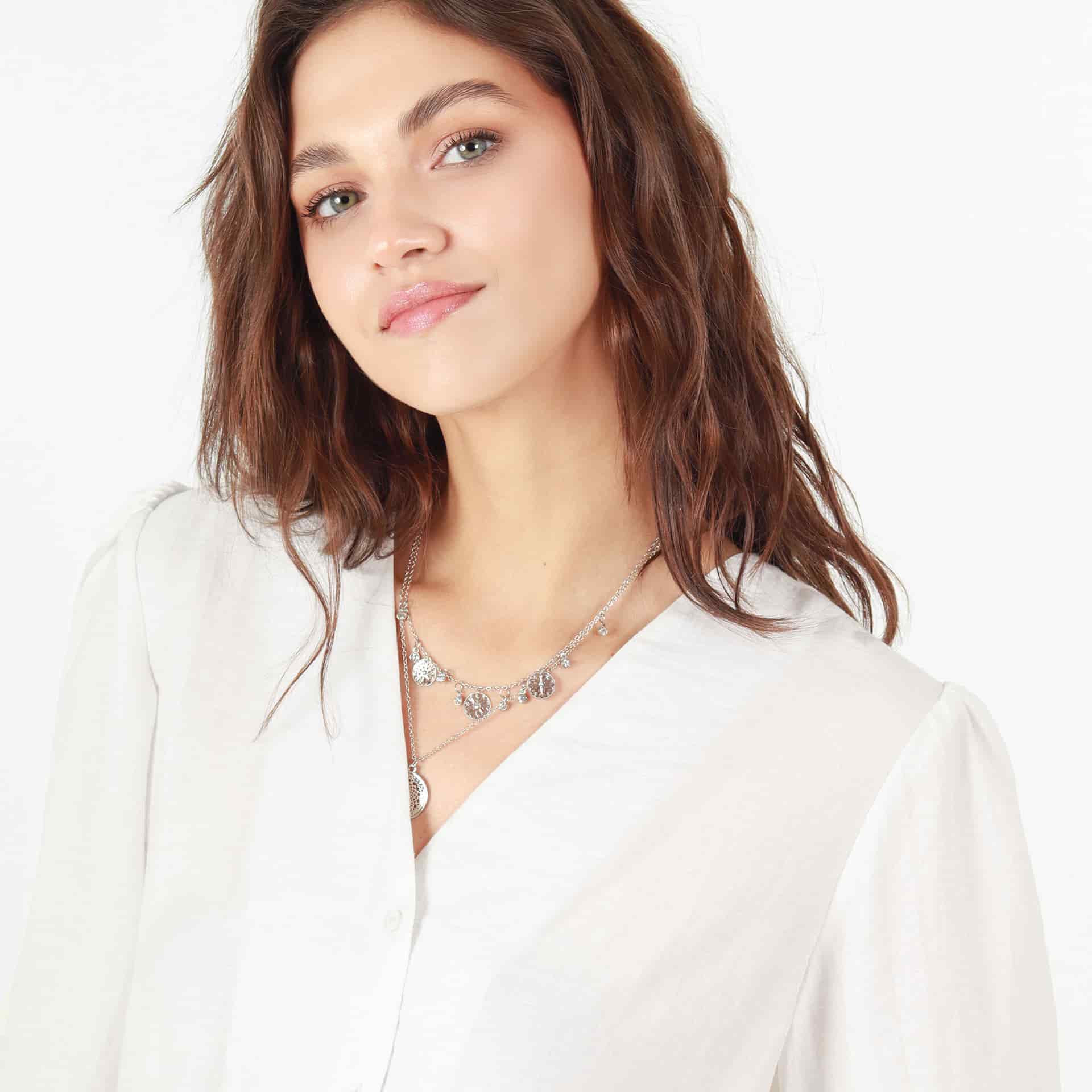 Blusa Cuello V Manga Al Codo - miniatura 2