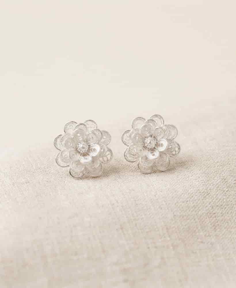 Topo Rosa 3 niveles en Plata ley 950 Filigrana - miniatura 2