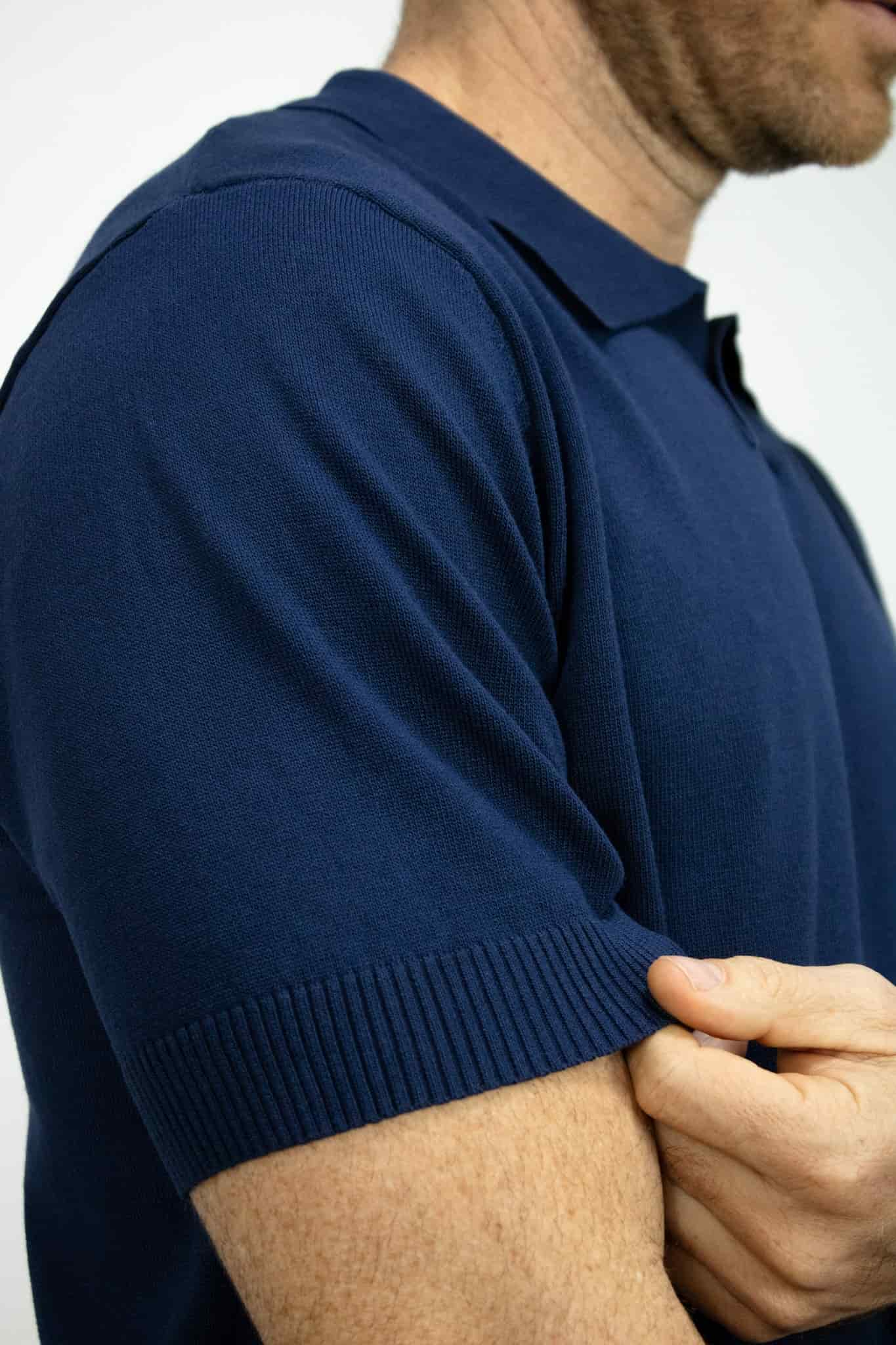 POLO TEJIDA AZUL OSCURO PARA HOMBRE - miniatura 4