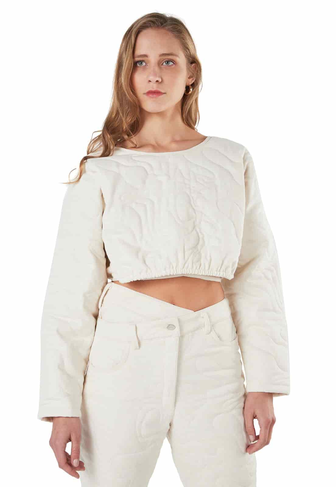 Claude Puffy Shirt Cream - miniatura 7
