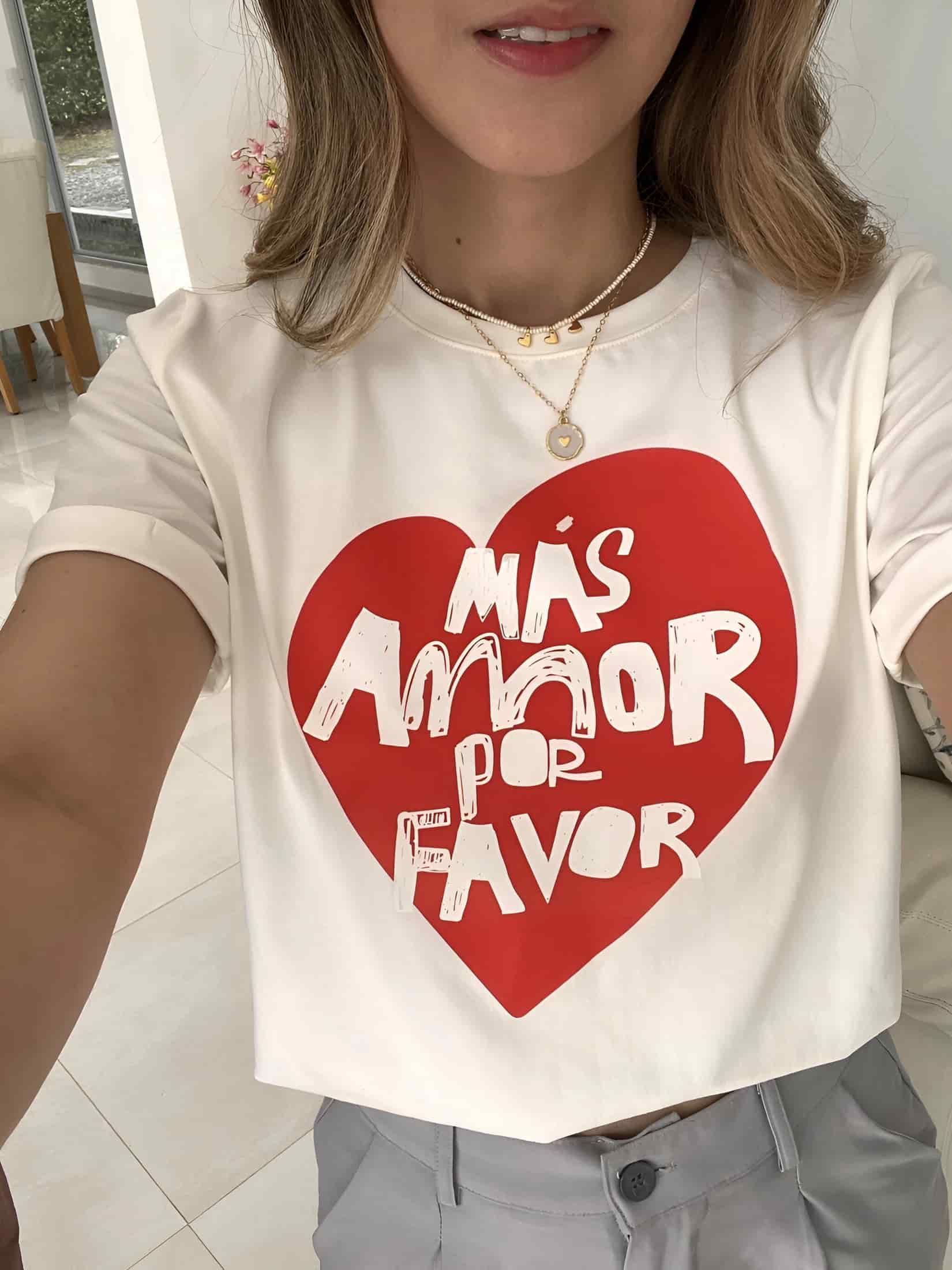 CAMISETA MAS AMOR POR FAVOR (GRAFFITI) - miniatura 1