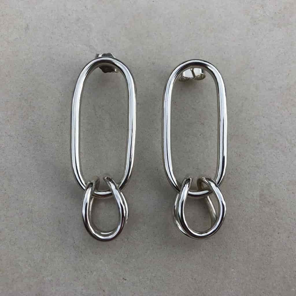 ARETES LINK PLATA - miniatura 3