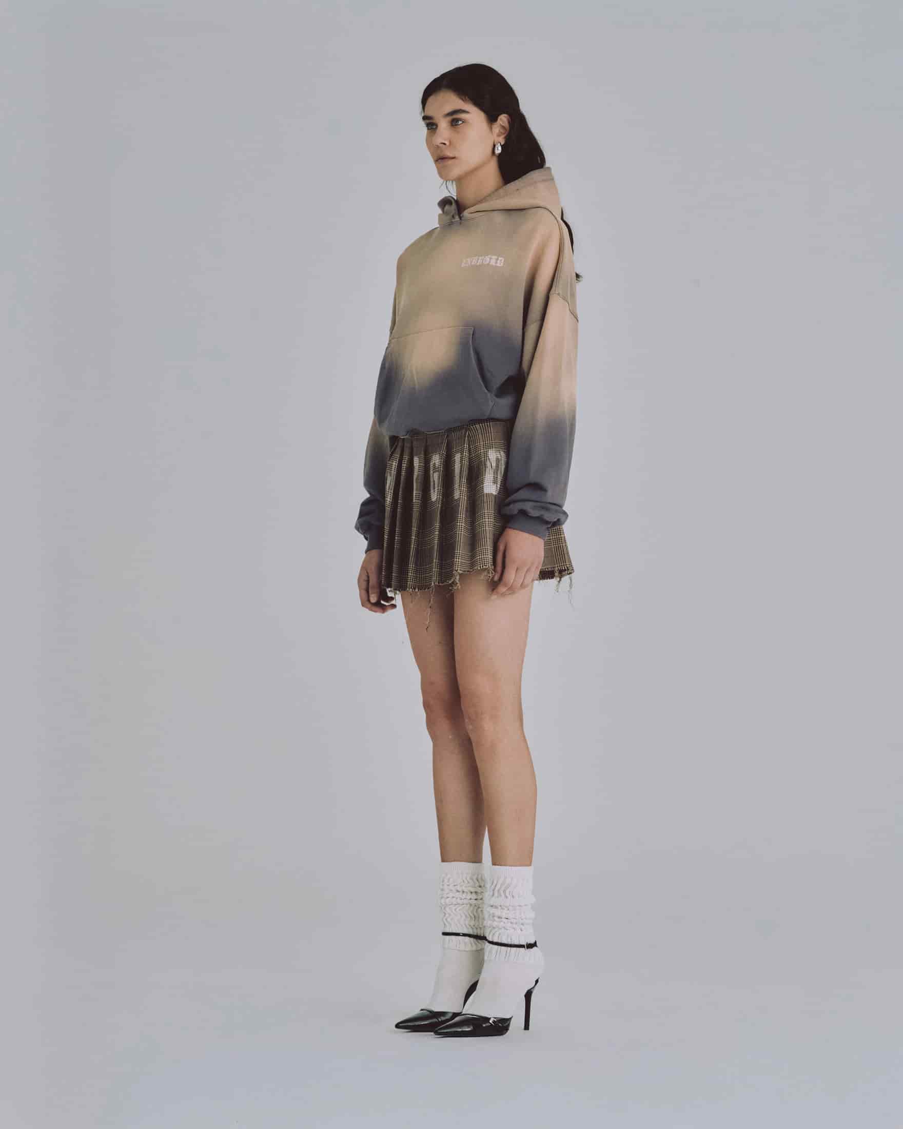 W 94' Fragments Boxy Fit Hoodie Dirty Brown - miniatura 5