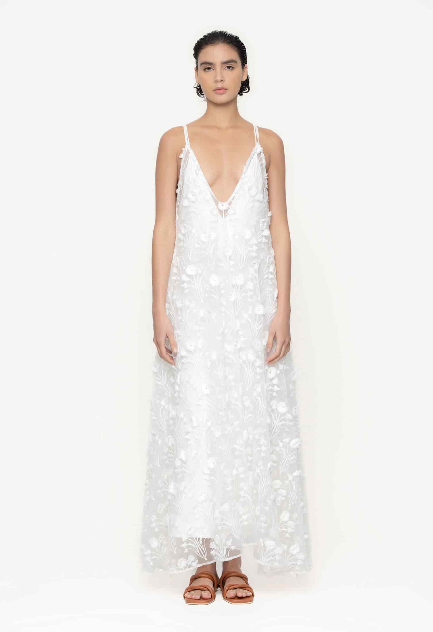 Hierbaluisa Diente de Leon Organza Maxi Dress - miniatura 1