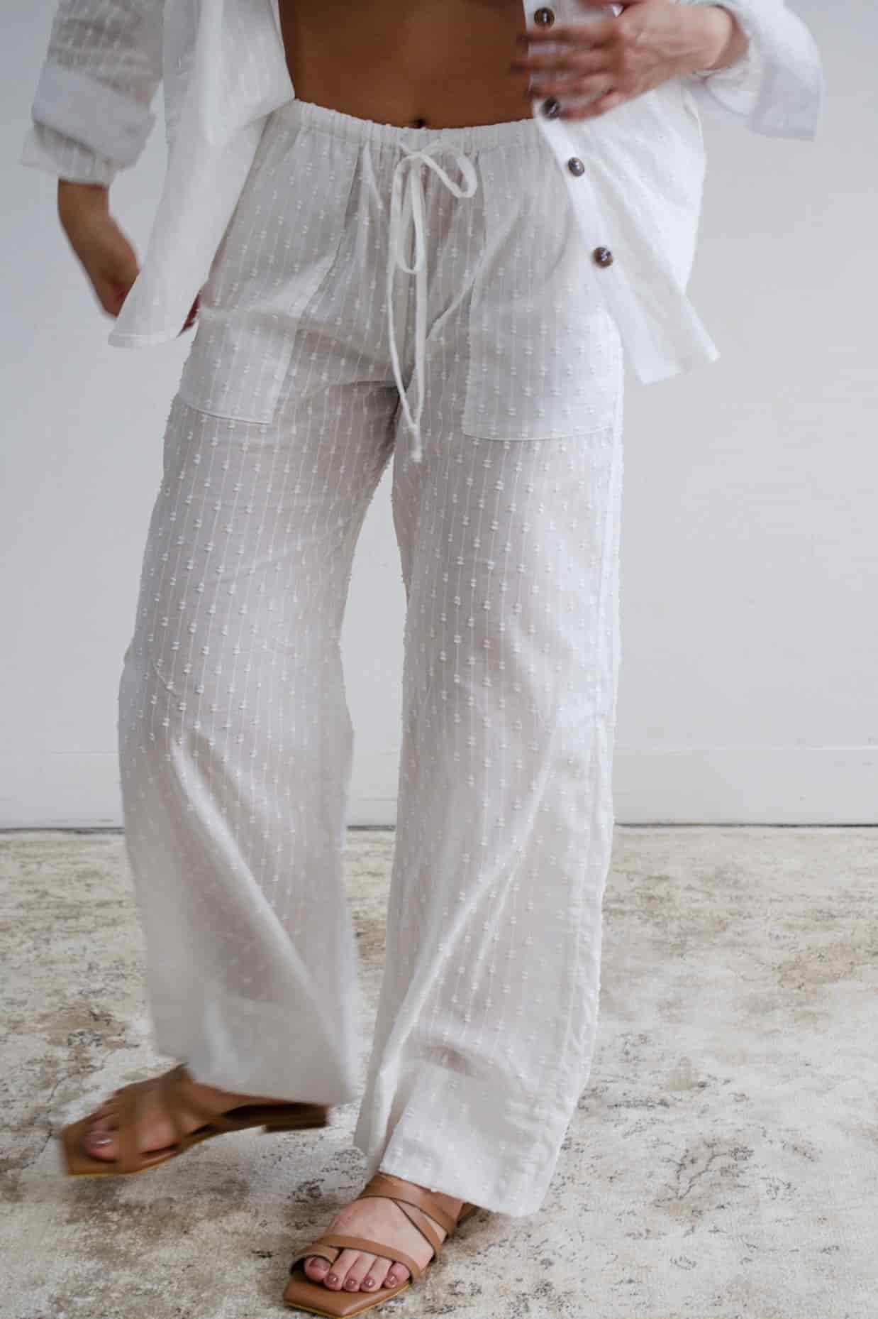 Pantalón Proa de algodón | Blanco - miniatura 4