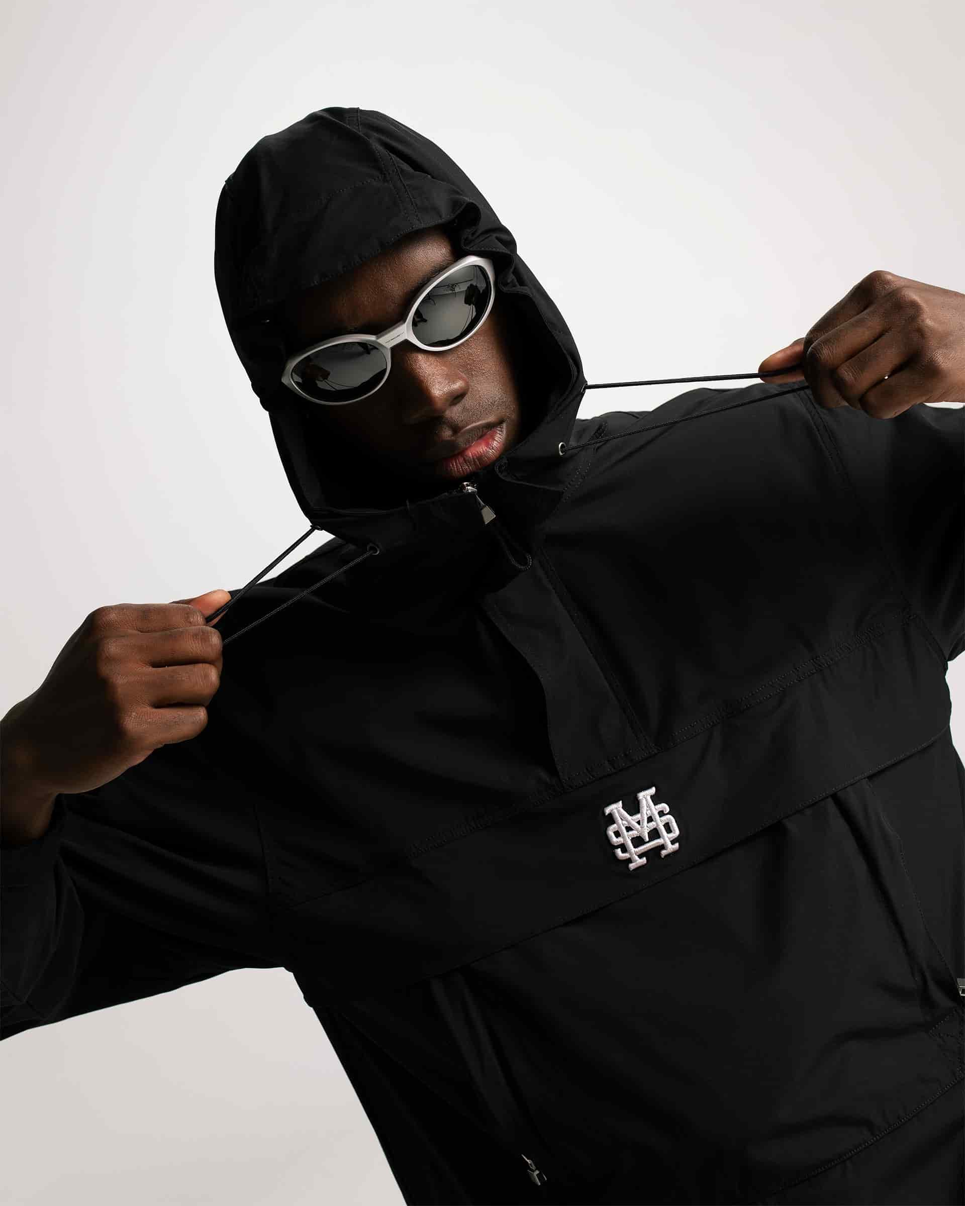 Monoic Windbreaker Jacket - Negro Oscuro - miniatura 5